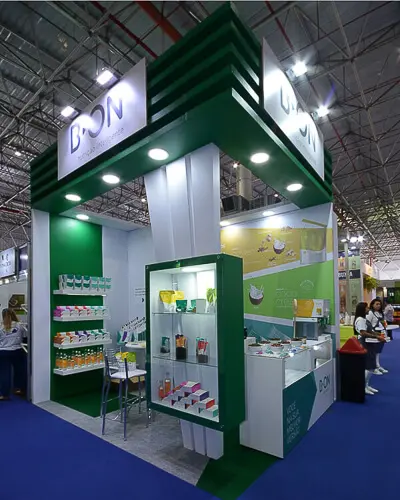 Montagem do stand do expositor BON que executamos na feira Natural Tech 2018