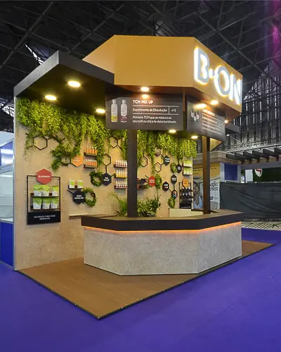 Montagem do stand do expositor BON que executamos na feira Natural Tech 2019