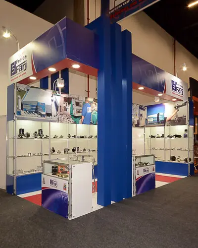 Montagem do stand do expositor Freios Farj que executamos na feira Fenatran 2018