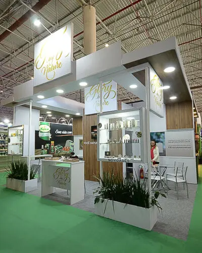 Montagem do stand do expositor Glory by Nature que executamos na feira Bio Brazil 2019