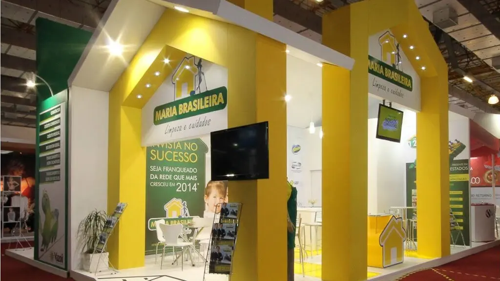 Montagem do stand do expositor Maria Brasileira que executamos na feira ABF Franchising 2016