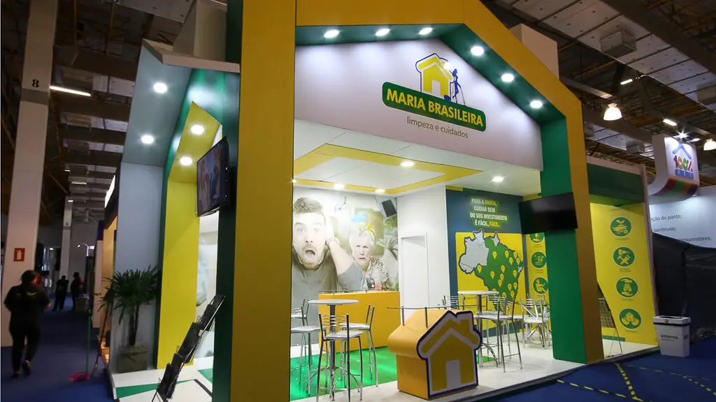 Montagem do stand do expositor Maria Brasileira que executamos na feira ABF Franchising 2016