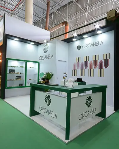 Montagem do stand do expositor Organela que executamos na feira Bio Brazil 2018