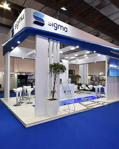 Montagem do stand do expositor Sigma que executamos na feira Fenasan 2019