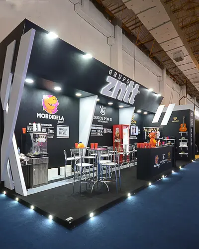 Montagem do stand do expositor ZNTT que executamos na feira ABF Franchising 2019