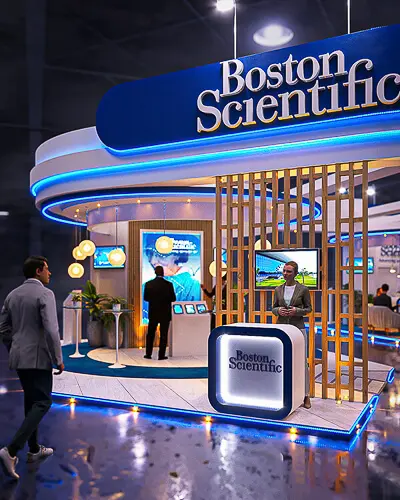 Projeto de stand do expositor Boston que criamos para o congresso SBHCI 2022