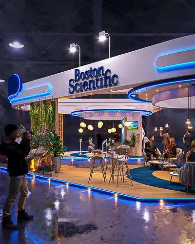 Projeto de stand do expositor Boston que criamos para o Congresso SBHCI 2022