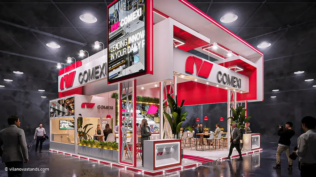 Projeto de stand do expositor Comexi que criamos para o Plástico Brasil 2023