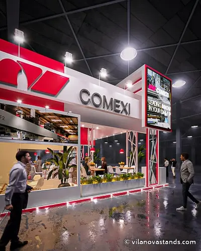 Projeto de stand do expositor Comexi que criamos para o Plástico Brasil 2023