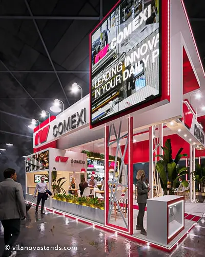 Projeto de stand do expositor Comexi que criamos para o Plástico Brasil 2023
